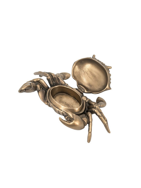 Artekko Animal Bronzé Tischdekoration Krebse Aufbewahrungsraum Polyresin 24,5x15x7,5 cm