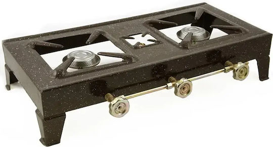 Calfer Gas ELV-250 Liquid Gas Countertop Triple Burner Black