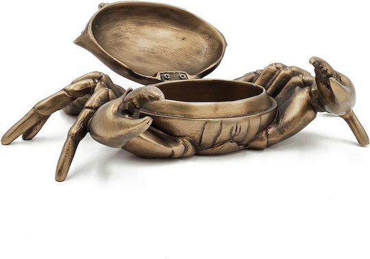 Artekko Animal Bronzé Tischdekoration Krebse Aufbewahrungsraum Polyresin 24,5x15x7,5 cm