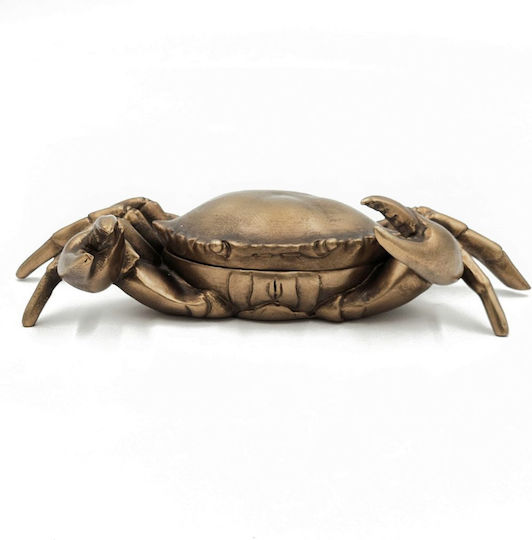 Artekko Animal Bronzé Tischdekoration Krebse Aufbewahrungsraum Polyresin 24,5x15x7,5 cm