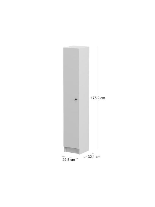 Buket Hochschrank Für Die Küche Weiß 29,8x32,1x175,2cm