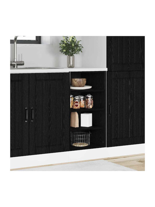 Wall Kitchen Cabinet with Black Countertop 40x44.5x81.5 cm
