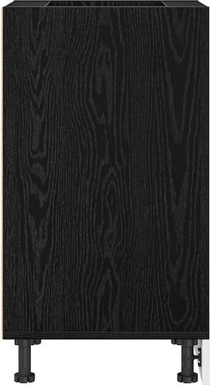 Dulap Suspendat cu Blat de Lucru Negru 40x44.5x81.5 cm