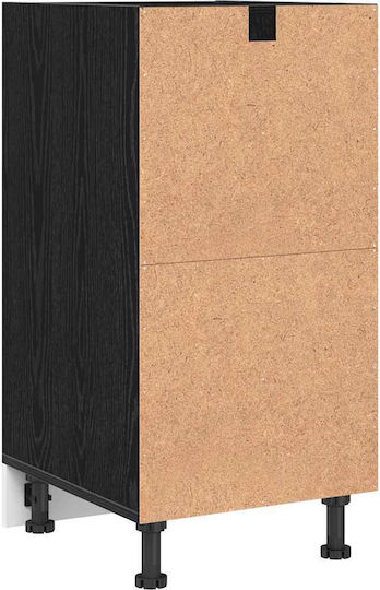 Dulap Suspendat cu Blat de Lucru Negru 40x44.5x81.5 cm