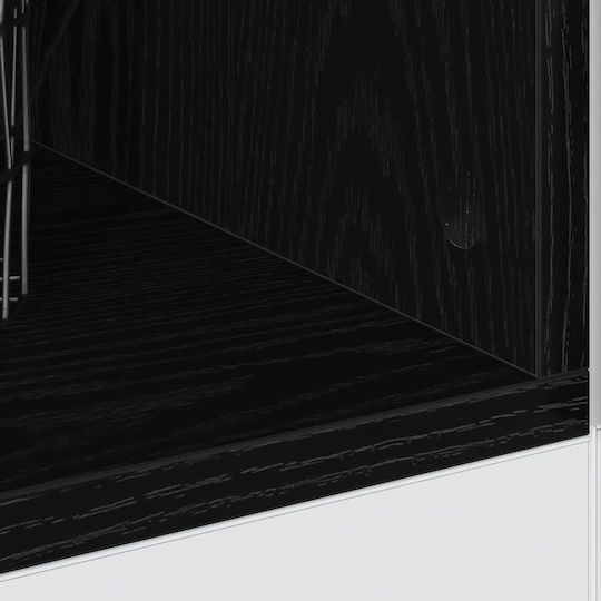 Dulap Suspendat cu Blat de Lucru Negru 40x44.5x81.5 cm