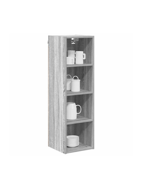 Wall Kitchen Cabinet with Grey Countertop 30x29.5x100cm