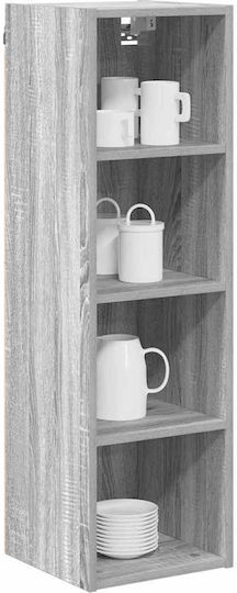 Wandküchenschrank mit Arbeitsplatte Grau 30x29,5x100cm