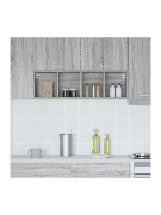 Wall Kitchen Cabinet with Grey Countertop 30x29.5x100cm