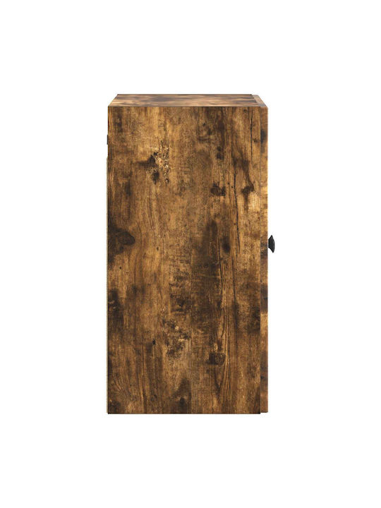 Dulap Suspendat Din Lemn De Stejar Fumuriu 59x31x60cm