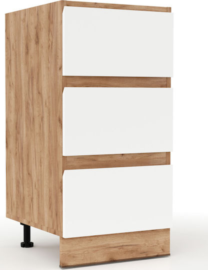 Soft Bodenstehende Küchenschublade White 40x46x81.5Stück Soft Bodenstehende Küchenschublade White 40x46x81.5Stück