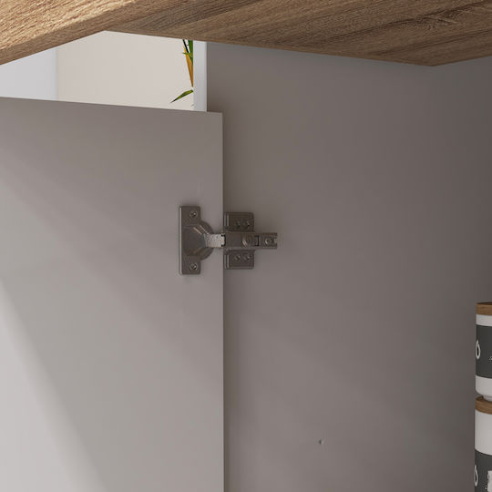 Στήλη Κουζίνας Λευκό 98x39x180εκ. Στήλη Κουζίνας Λευκό 98x39x180εκ.