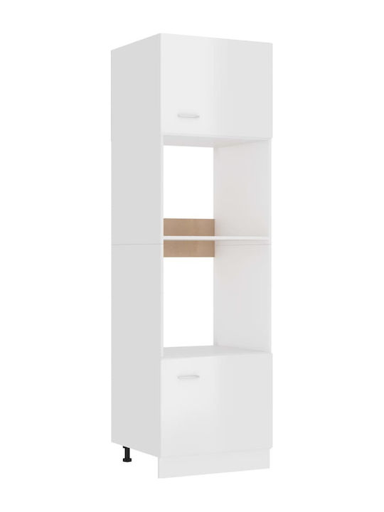 Ντουλάπι Άνω Φούρνου Δαπέδου 60x57x207cm Λευκό