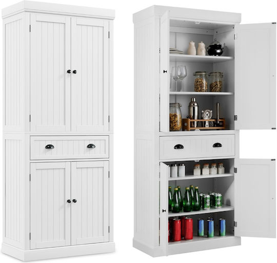 Bodenstehender Schrank Weiß 76x40x183cm