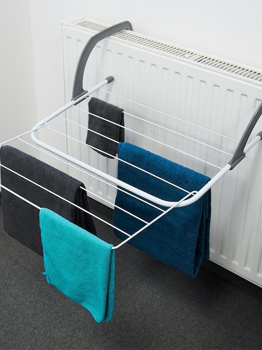 Vilde Metallic Folding Hanging Clothes Drying Rack with Hanging Length 4.6m