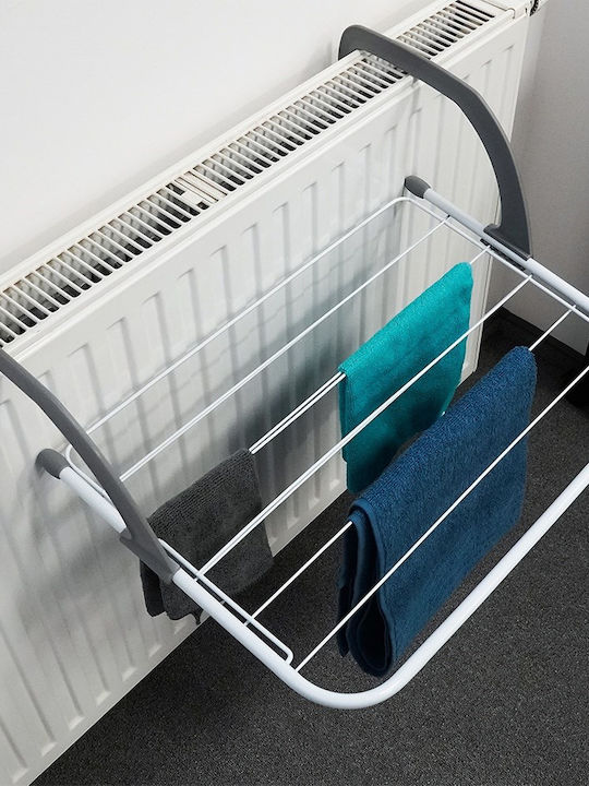 Vilde Metallic Folding Hanging Clothes Drying Rack with Hanging Length 4.6m