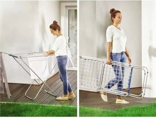 Leifheit Siena 180 Folding Floor Clothes Drying Rack made of Aluminum 94x178cm