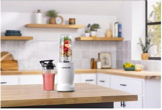 NutriBullet Turbo Matte Μπλέντερ με Πλαστική Κανάτα 700 ml 1000W Λευκό