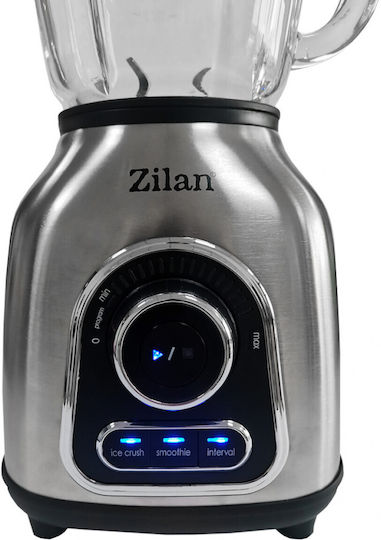 Zilan Blender with Glass Jug 1.75 lt 1400W Silver