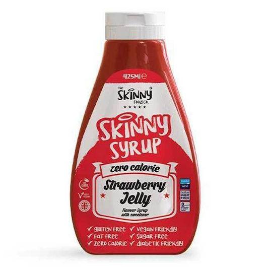 The Skinny Food Co Σιρόπι Ζαχαροπλαστικής με Γεύση Ζελέ Φράουλα Χωρίς Προσθήκη Ζάχαρης 425ml
