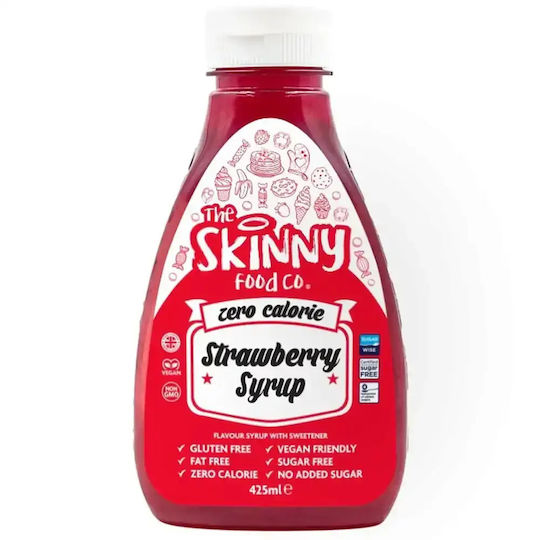 The Skinny Food Co Σιρόπι Ζαχαροπλαστικής με Γεύση Ζελέ Φράουλα Χωρίς Προσθήκη Ζάχαρης 425ml