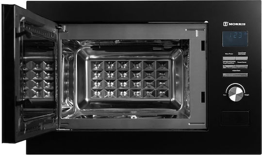 Morris Eingebauter Mikrowellenofen mit Grill 25lt Schwarze