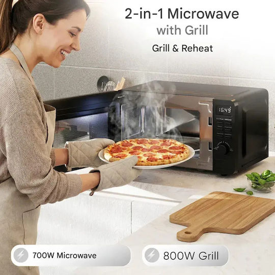 Profi Cook PC-MWG 1319 Cuptor cu Microunde cu Grill 20l Negru