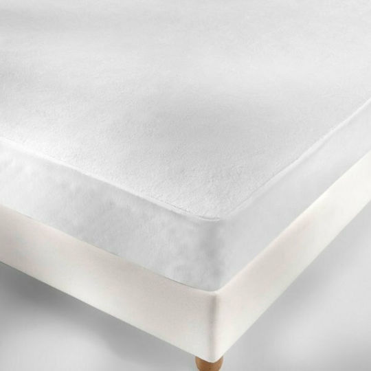 La Luna Protective Cover Queen Waterproof with Skirt Flannel White 160x200+35cm