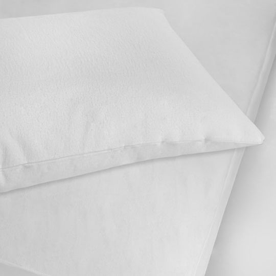 La Luna Protective Cover Single Waterproof with Skirt Flannel White 100x200+35cm