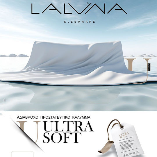 La Luna Protective Cover King Size Waterproof with Skirt Ultra Soft White 180x200+35cm