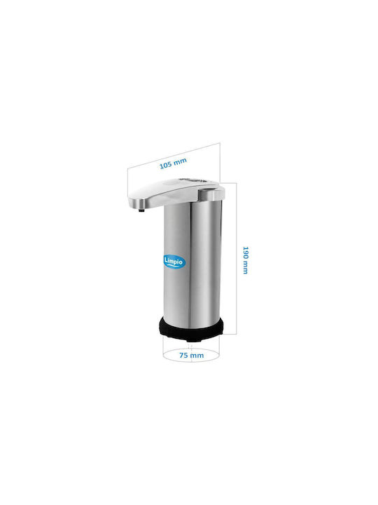 Limpio Dispenser Made of Stainless Steel with Automatic Silver Dispenser