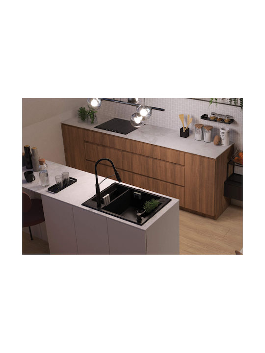 Deante Dispenser Γυάλινο Μαύρο 300ml