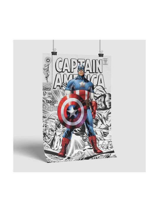 Comic Poster Captain America Cm002 40cm X 50cm