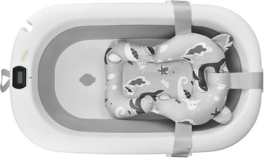 Bebe Stars Folding Baby Bath with Thermometer Grey
