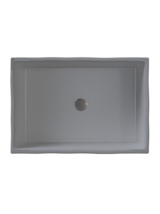 Sanitec Castello Deasupra Blatului Chiuvetă din Material Sintetic 52x39cm Anthracite