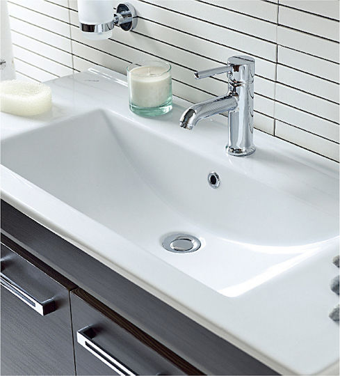 Creavit Slim Ένθετος Νιπτήρας Πορσελάνης 75x45x17.5cm Λευκός