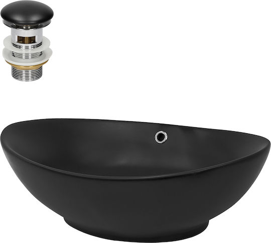 ML-Design Κεραμικός 59x38x19cm Μαύρος