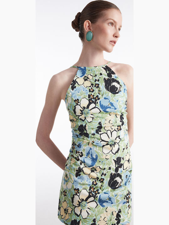 Καλοκαιρινό Mini Κομπινεζόν Φόρεμα Floral
