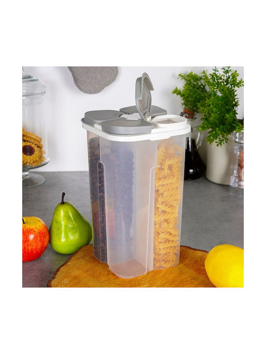 Excellent Houseware Vaza pentru paste cu capac Sticlă Transparent 2450ml