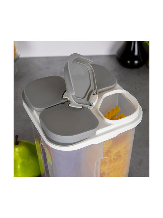 Excellent Houseware Vaza pentru paste cu capac Sticlă Transparent 2450ml