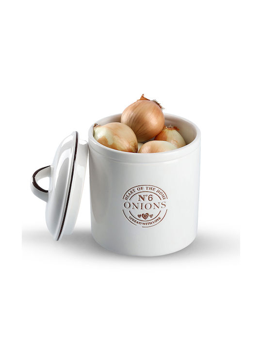 Zeller Vase General Use with Cork Ceramic White 1620ml