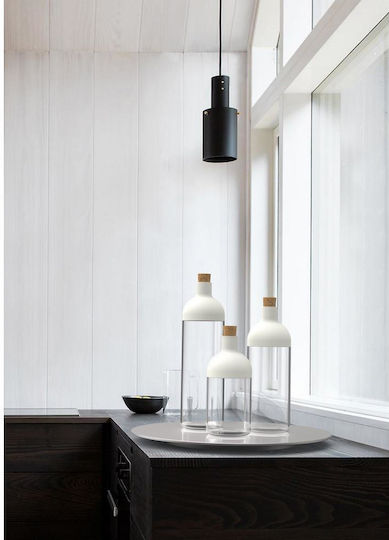 Max Home Βάζο Γενικής Χρήσης με Καπάκι Πλαστικό Λευκό 1200ml