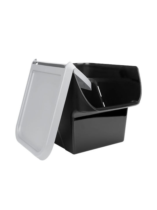 Vilde General Use Vase with Plastic Lid Black 27.5x26x34cm 1 Pieces