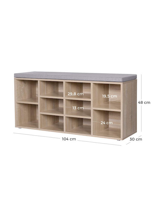 Eingangsmöbel mit Schuhschrank & Bank 104x30x48cm