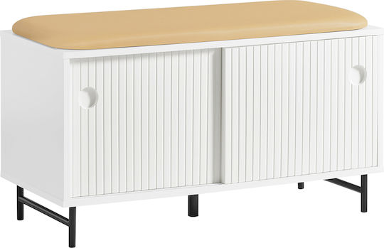 Mobilier de Intrare cu Bancă Alb 85x49x37cm