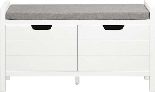 Eingangsmöbel mit Bank White 91x30x50cm