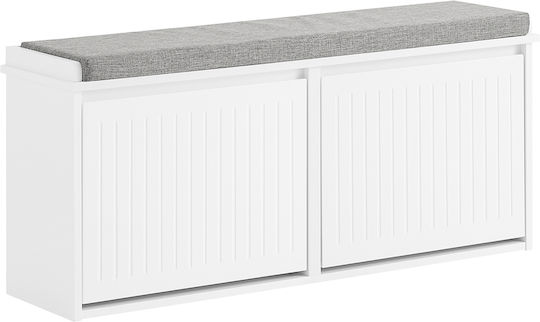 Eingangsmöbel mit Bank White 100x26x46cm