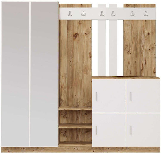 Έπιπλο Εισόδου με Παπουτσοθήκη Pine-white 187.2x37.5x180εκ.