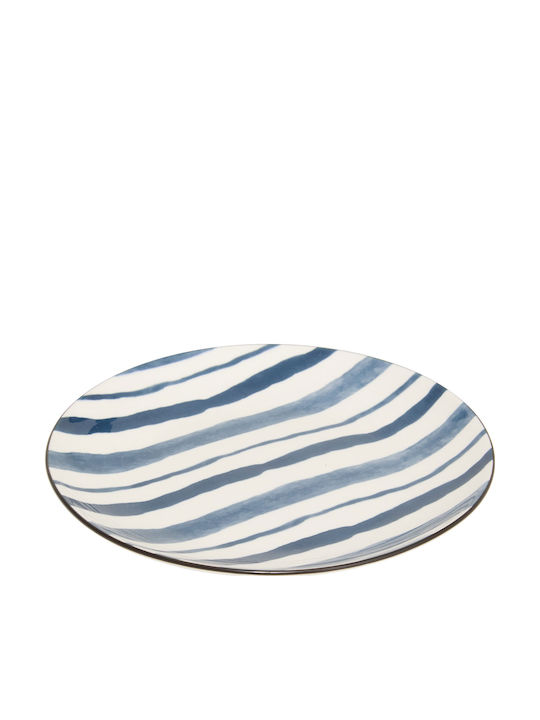 Atmosphera Atmosphera Servierplatte für Wüste aus Blauem Porzellan mit 19cm Durchmesser