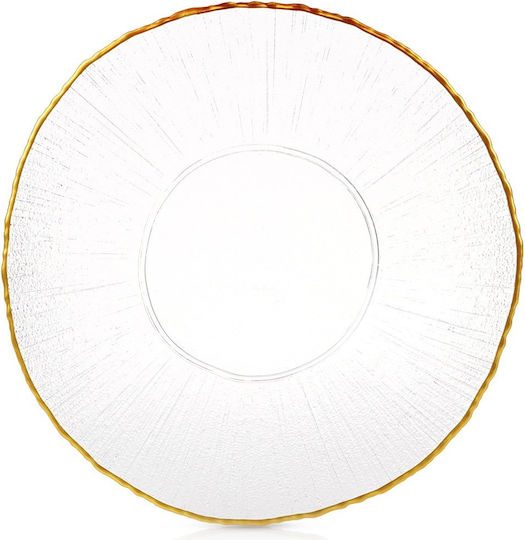 Home&Styling Collection Teller Untiefe Glas Gold mit Durchmesser 28cm