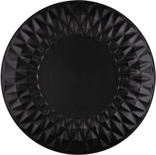 Nava Soho Classic Πιάτο Γλυκού Κεραμικό Μαύρο με Διάμετρο 20cm